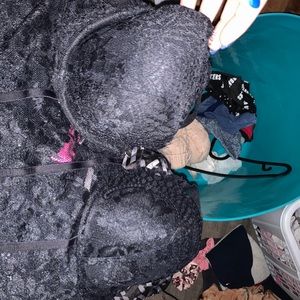 Laden a black lace bralette. Never worn